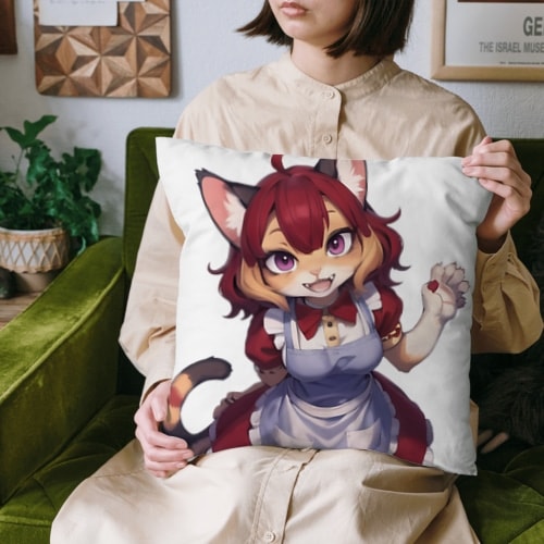 【文字入れ可能受注生産】三毛猫の女の子 ジェシカ クッション 【文字入れ可能受注生産】三毛猫の女の子 ジェシカ クッション