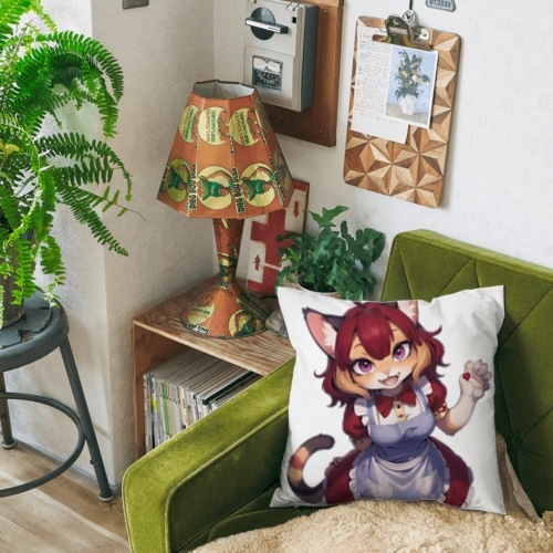 【文字入れ可能受注生産】三毛猫の女の子 ジェシカ クッション 【文字入れ可能受注生産】三毛猫の女の子 ジェシカ クッション