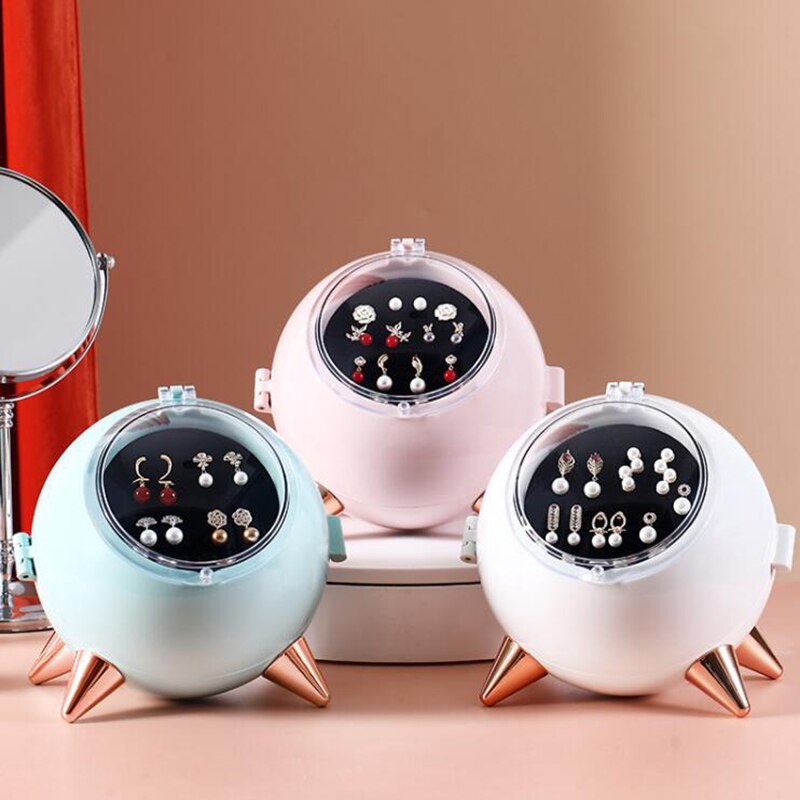 3層ジュエリーオーガナイザー,イヤリングやネックレスを整理するための収納ボックス