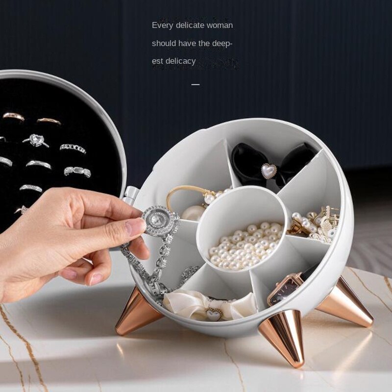 3層ジュエリーオーガナイザー,イヤリングやネックレスを整理するための収納ボックス
