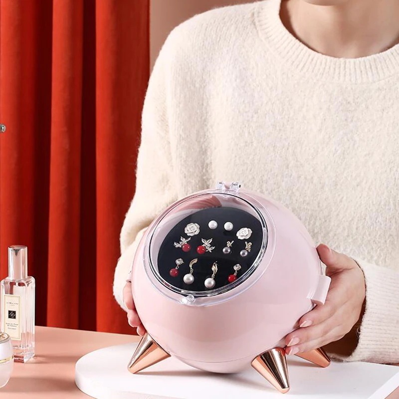 3層ジュエリーオーガナイザー,イヤリングやネックレスを整理するための収納ボックス