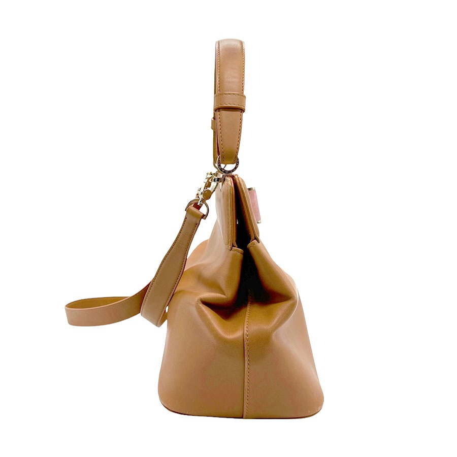 ブルガリ BVLGARI ハンドバッグ ショルダーバッグ レザー キャメル レディース z2522