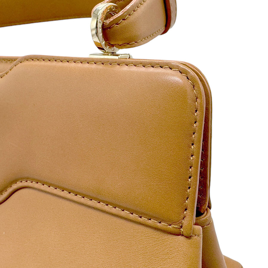 ブルガリ BVLGARI ハンドバッグ ショルダーバッグ レザー キャメル レディース z2522