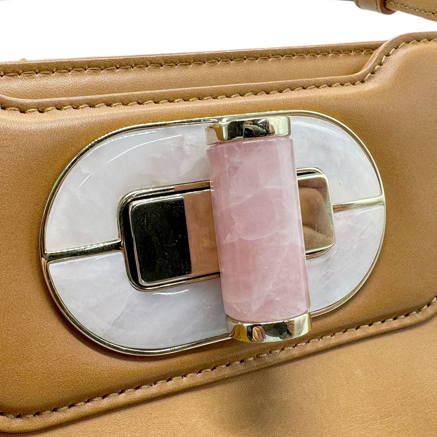 ブルガリ BVLGARI ハンドバッグ ショルダーバッグ レザー キャメル レディース z2522