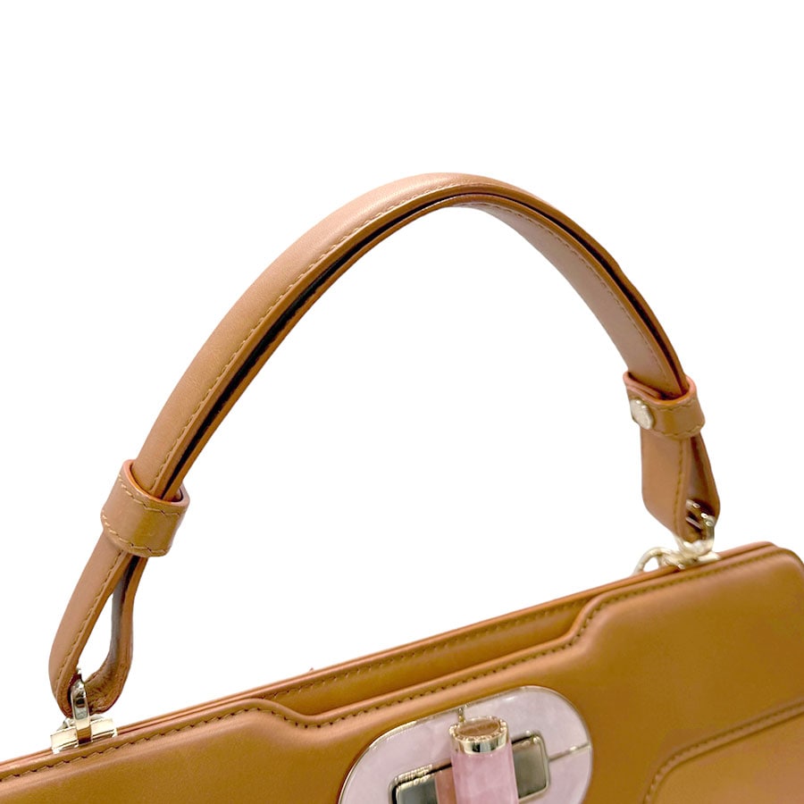 ブルガリ BVLGARI ハンドバッグ ショルダーバッグ レザー キャメル レディース z2522