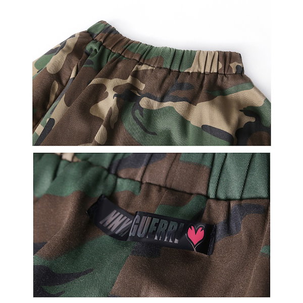 Qoo10] 2カラー4サイズ シャツ腰巻風迷彩スカー