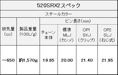 EKチェーン(江沼チェーン) バイク用チェーン 520SR-X2 スチール 104リンク MLJ カシメ