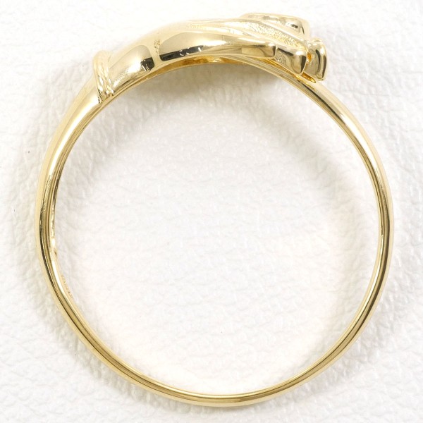 K18 18金 YG イエローゴールド リング 指輪 15号 ジルコニア ジュエリー 中古