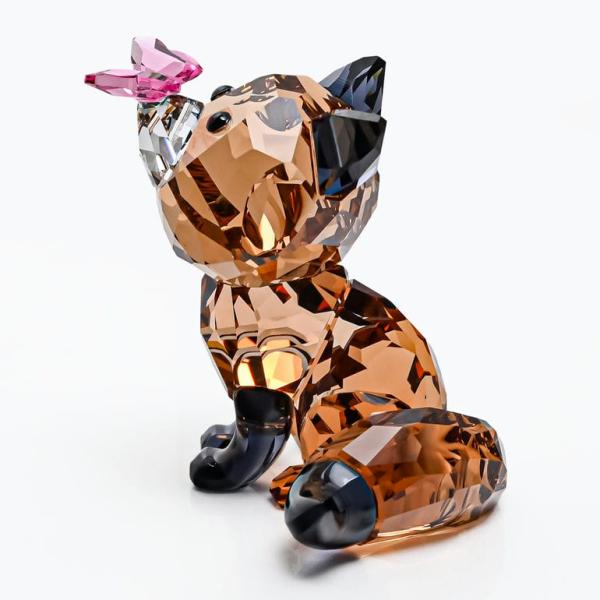 クリスタルフィギュア フィギュリン キツネとチョウ 狐 蝶 ブラウン 5701250 インテリア オブジェ 置物 クリスタルフィギュア フィギュリン キツネとチョウ 狐 蝶 ブラウン 5701250 インテリア オブジェ 置物