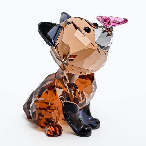 クリスタルフィギュア フィギュリン キツネとチョウ 狐 蝶 ブラウン 5701250 インテリア オブジェ 置物 クリスタルフィギュア フィギュリン キツネとチョウ 狐 蝶 ブラウン 5701250 インテリア オブジェ 置物