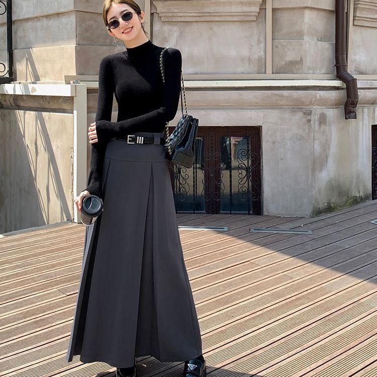 マキシスカートニッチデザイン百掛け高級感質感ハイウエスト着痩せおしゃれスカートプリーツスカートAラインスカート母の人気品 マキシスカートニッチデザイン百掛け高級感質感ハイウエスト着痩せおしゃれスカートプリーツスカートAラインスカート母の人気品