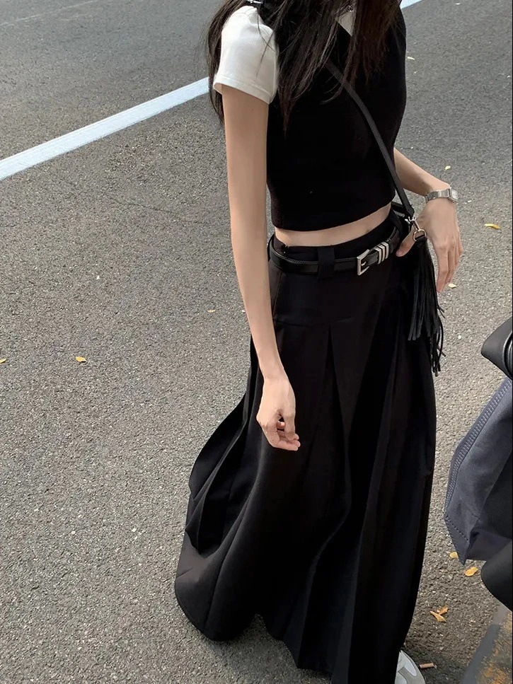 マキシスカートニッチデザイン百掛け高級感質感ハイウエスト着痩せおしゃれスカートプリーツスカートAラインスカート母の人気品 マキシスカートニッチデザイン百掛け高級感質感ハイウエスト着痩せおしゃれスカートプリーツスカートAラインスカート母の人気品