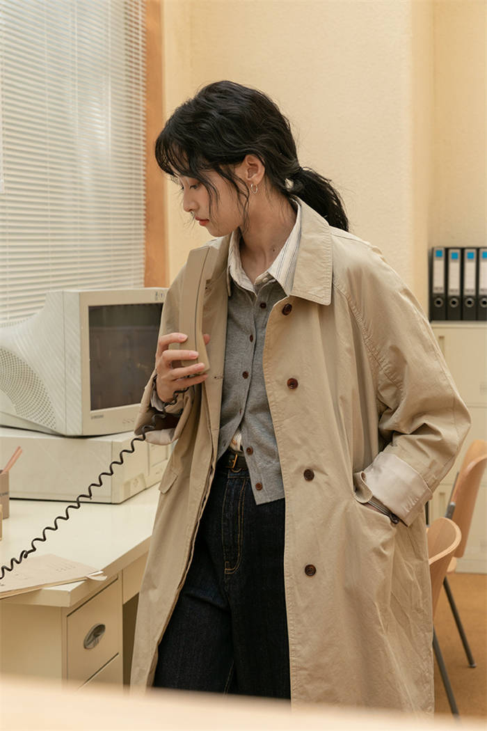 スプリングコート レディース ロング アウター トレンチコート 春秋 春コート 秋コート 長袖 ジャケット カジュアル ロングコート 大きいサイズ ポケット付き 薄手 無地 体型カバー きれいめ 洗え