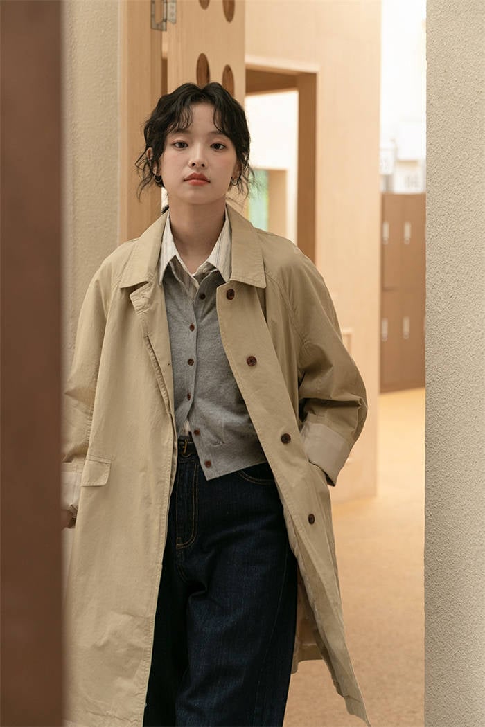 スプリングコート レディース ロング アウター トレンチコート 春秋 春コート 秋コート 長袖 ジャケット カジュアル ロングコート 大きいサイズ ポケット付き 薄手 無地 体型カバー きれいめ 洗え