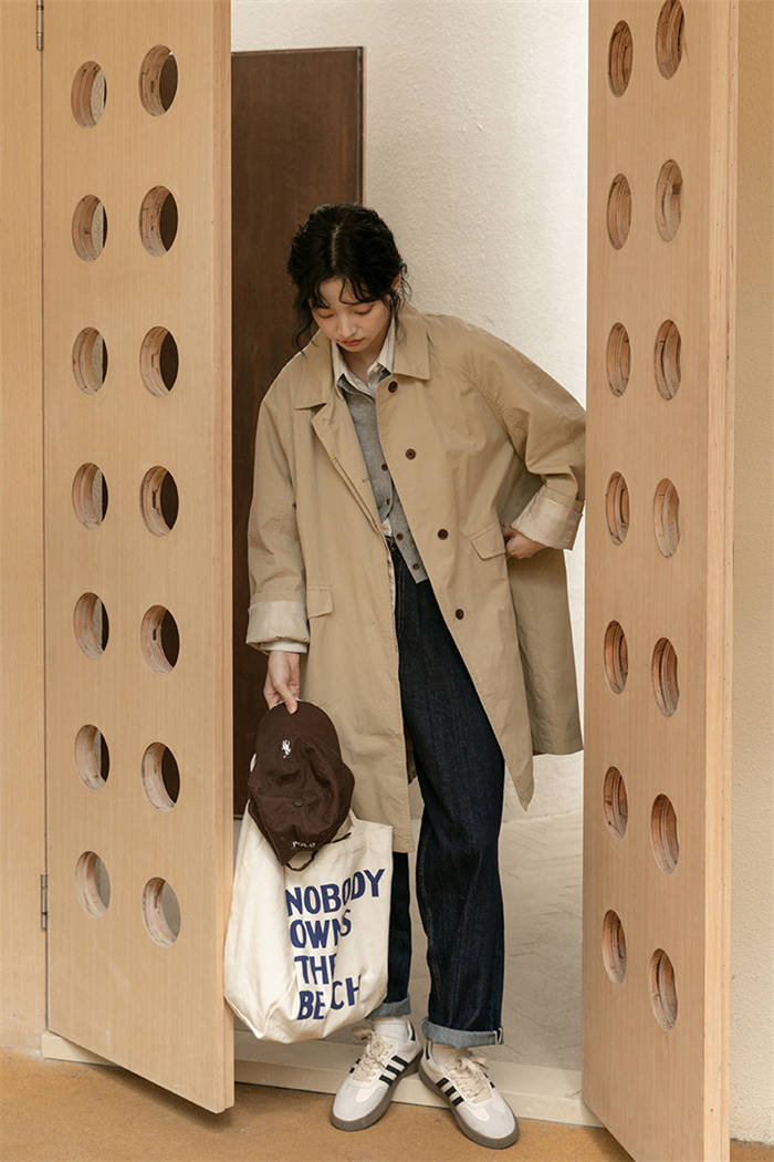 スプリングコート レディース ロング アウター トレンチコート 春秋 春コート 秋コート 長袖 ジャケット カジュアル ロングコート 大きいサイズ ポケット付き 薄手 無地 体型カバー きれいめ 洗え