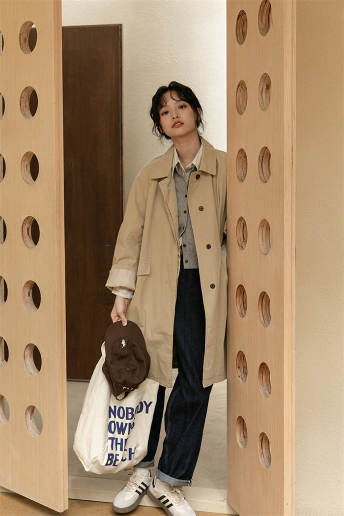 スプリングコート レディース ロング アウター トレンチコート 春秋 春コート 秋コート 長袖 ジャケット カジュアル ロングコート 大きいサイズ ポケット付き 薄手 無地 体型カバー きれいめ 洗え