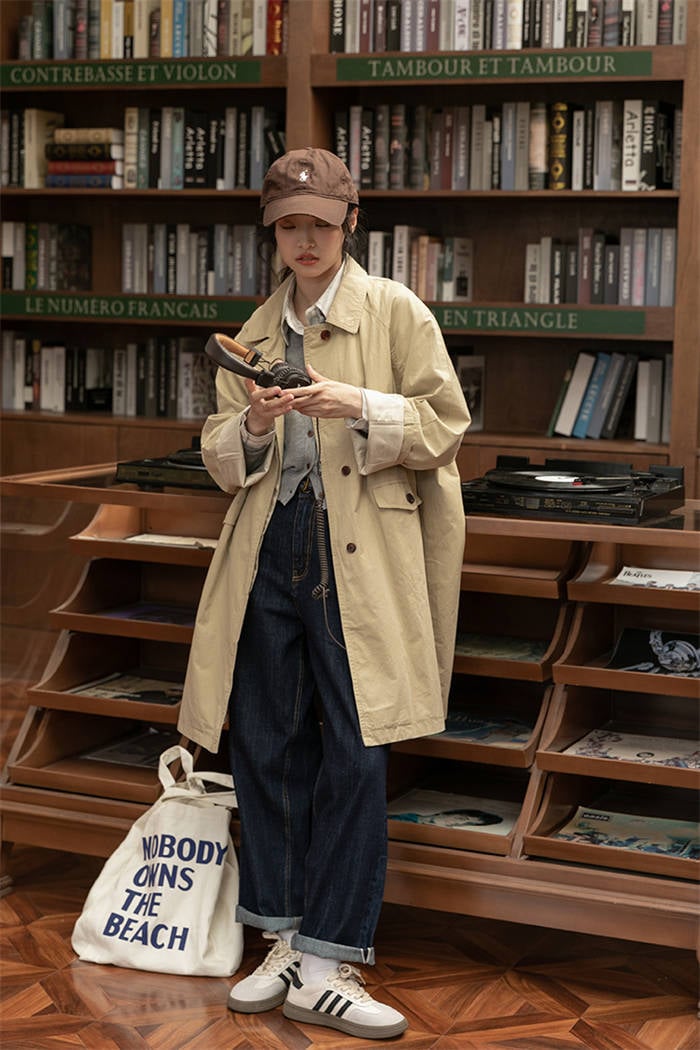 スプリングコート レディース ロング アウター トレンチコート 春秋 春コート 秋コート 長袖 ジャケット カジュアル ロングコート 大きいサイズ ポケット付き 薄手 無地 体型カバー きれいめ 洗え