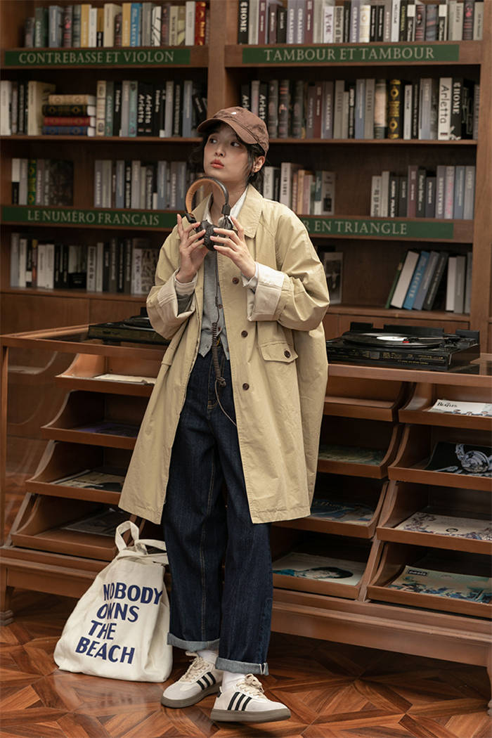 スプリングコート レディース ロング アウター トレンチコート 春秋 春コート 秋コート 長袖 ジャケット カジュアル ロングコート 大きいサイズ ポケット付き 薄手 無地 体型カバー きれいめ 洗え