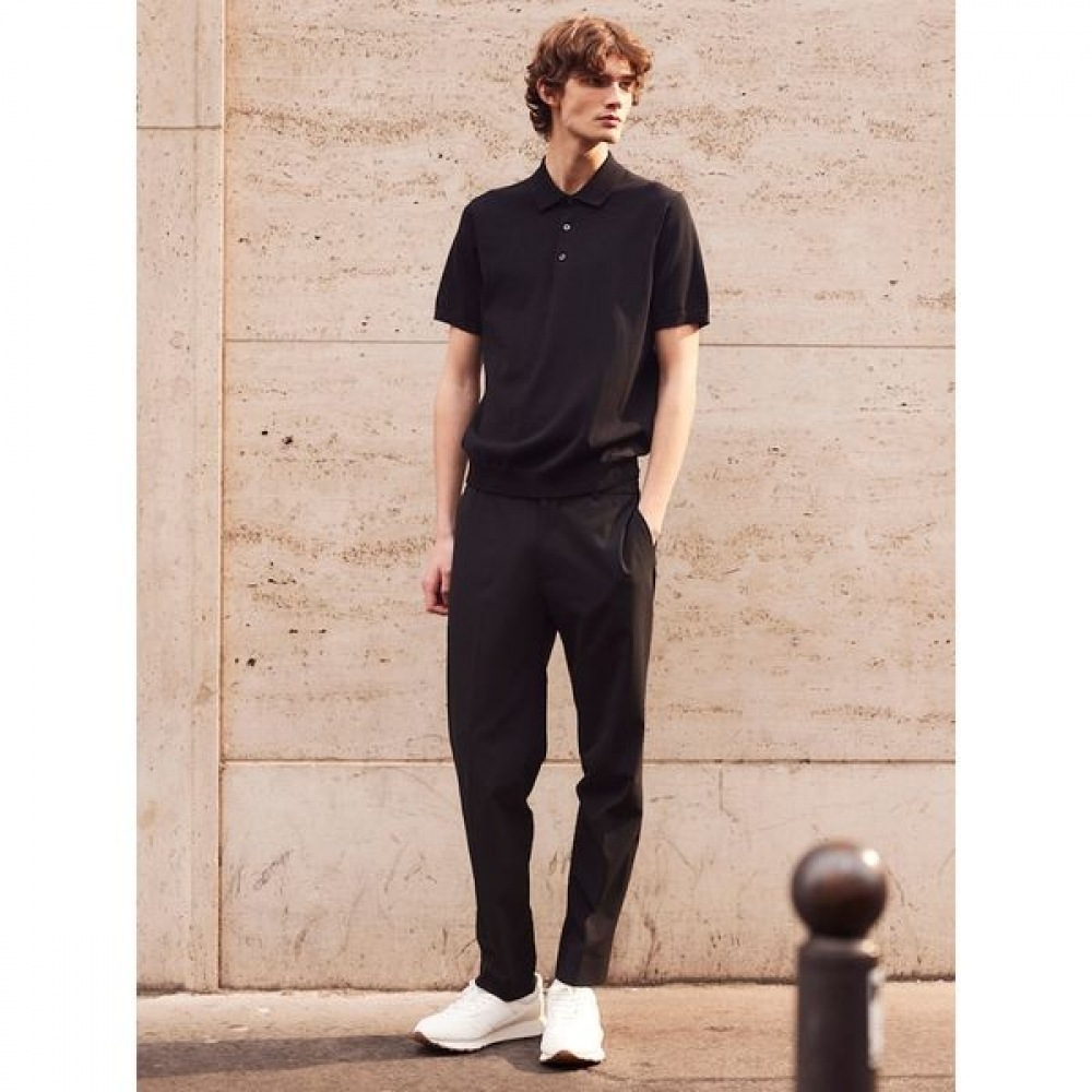 [ギャラクシーライフスタイル] ストレッチセットアップパンツブラック (GC4321SS25)