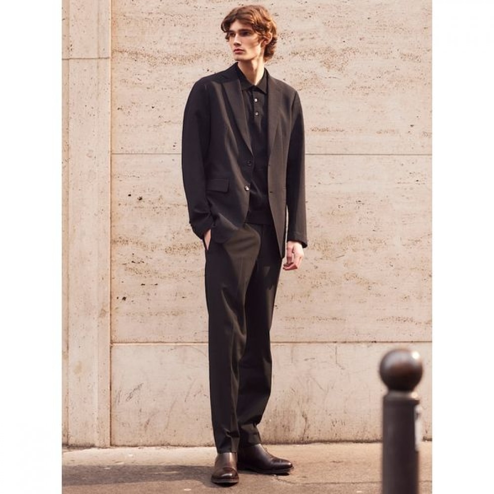 [ギャラクシーライフスタイル] ストレッチセットアップパンツブラック (GC4321SS25)