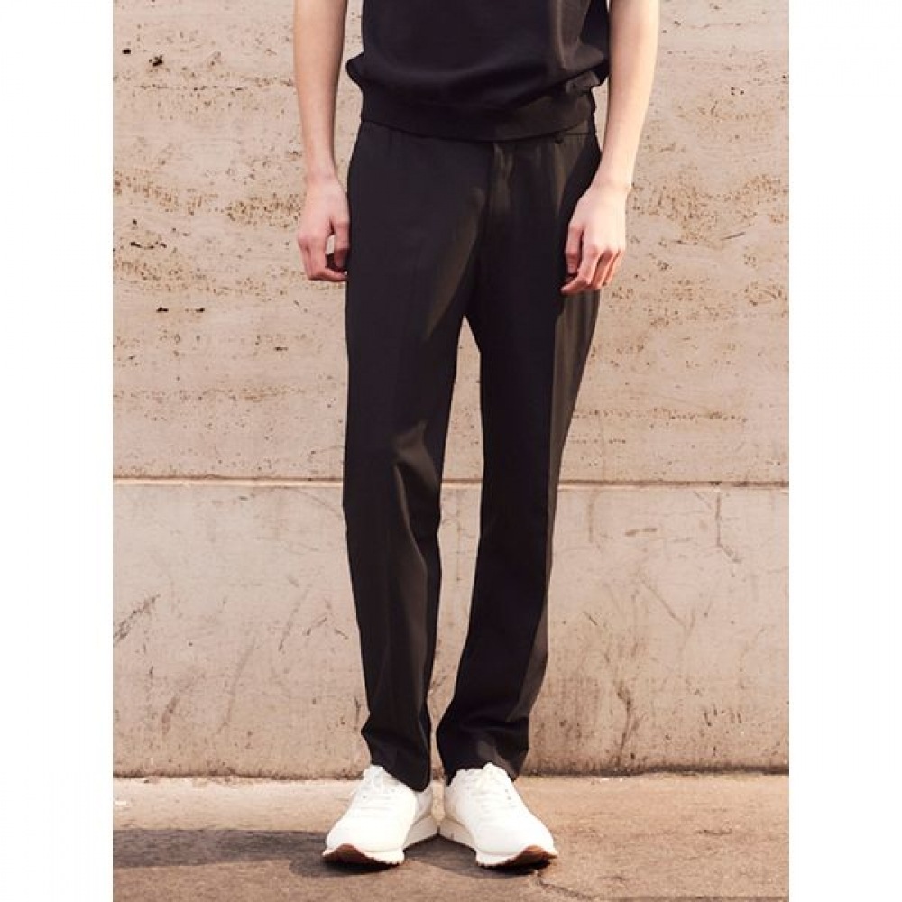 [ギャラクシーライフスタイル] ストレッチセットアップパンツブラック (GC4321SS25)