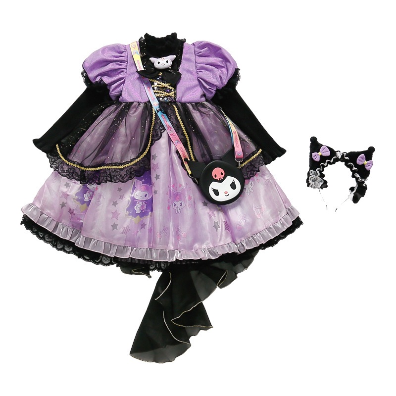 女の赤ちゃんクロミロリータプリンセスドレス6子供ハロウィンコス