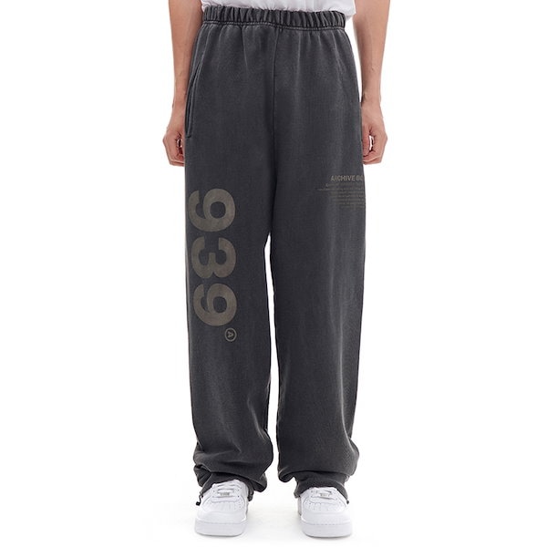 MUSINSA | ARCHIVE BOLD 939 LOGO SWEAT PANTS_BLACK