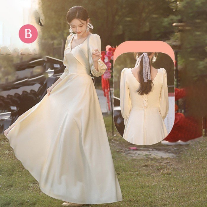 【本日限定】ブライズメイド ドレス ロングドレス 演奏会 ピアノ発表会 グレー 灰色 編み上げ ショルダーネック つや有り 光沢感 サテン スレンダーライン 袖付き ワンピース レディース 春秋 きれ 【本日限定】ブライズメイド ドレス ロングドレス 演奏会 ピアノ発表会 グレー 灰色 編み上げ ショルダーネック つや有り 光沢感 サテン スレンダーライン 袖付き ワンピース レディース 春秋 きれ