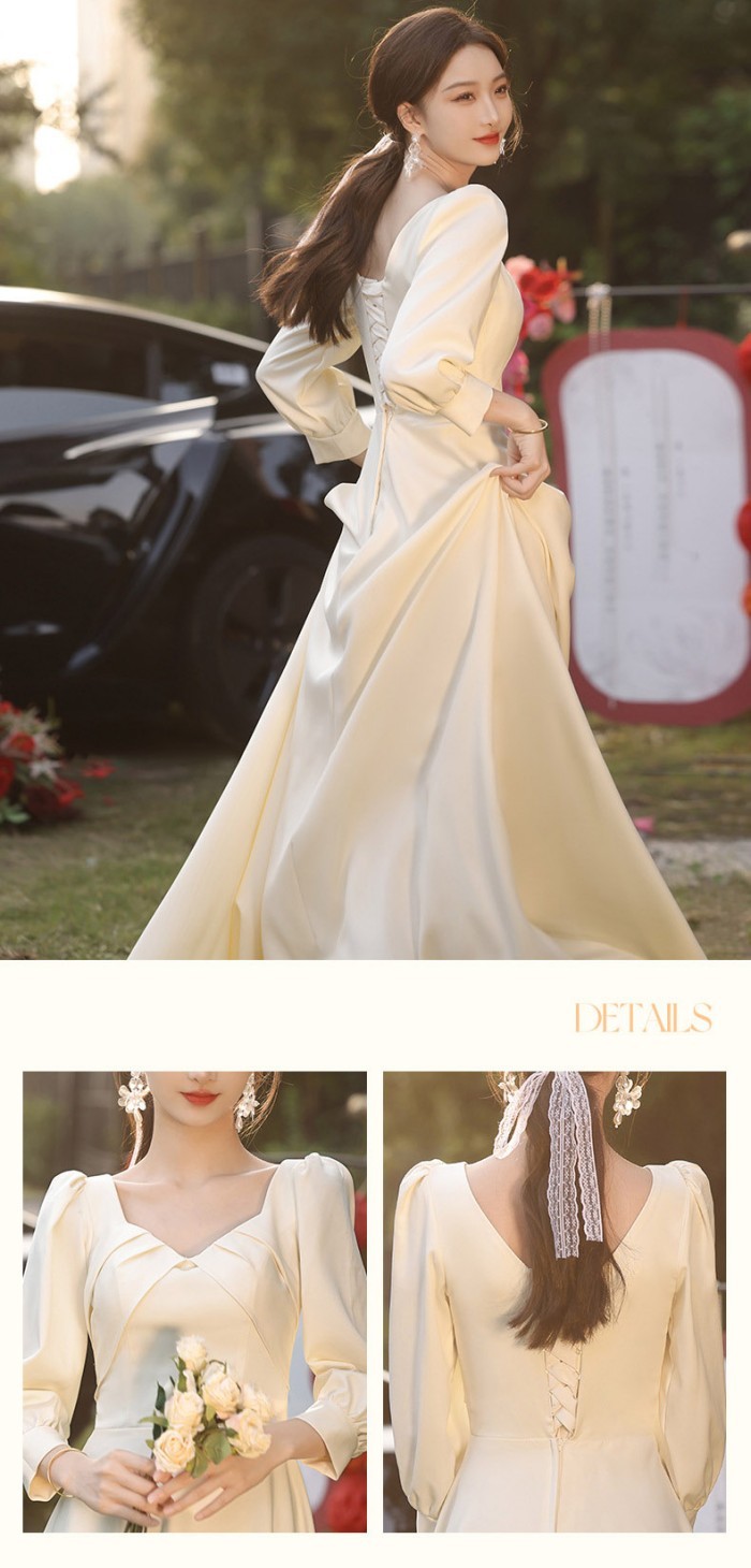 【本日限定】ブライズメイド ドレス ロングドレス 演奏会 ピアノ発表会 グレー 灰色 編み上げ ショルダーネック つや有り 光沢感 サテン スレンダーライン 袖付き ワンピース レディース 春秋 きれ 【本日限定】ブライズメイド ドレス ロングドレス 演奏会 ピアノ発表会 グレー 灰色 編み上げ ショルダーネック つや有り 光沢感 サテン スレンダーライン 袖付き ワンピース レディース 春秋 きれ