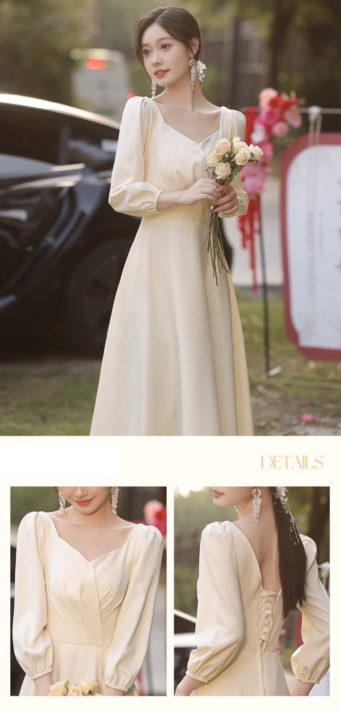 【本日限定】ブライズメイド ドレス ロングドレス 演奏会 ピアノ発表会 グレー 灰色 編み上げ ショルダーネック つや有り 光沢感 サテン スレンダーライン 袖付き ワンピース レディース 春秋 きれ 【本日限定】ブライズメイド ドレス ロングドレス 演奏会 ピアノ発表会 グレー 灰色 編み上げ ショルダーネック つや有り 光沢感 サテン スレンダーライン 袖付き ワンピース レディース 春秋 きれ