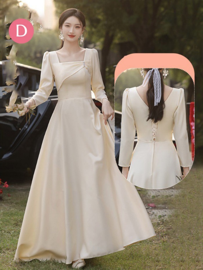 【本日限定】ブライズメイド ドレス ロングドレス 演奏会 ピアノ発表会 グレー 灰色 編み上げ ショルダーネック つや有り 光沢感 サテン スレンダーライン 袖付き ワンピース レディース 春秋 きれ 【本日限定】ブライズメイド ドレス ロングドレス 演奏会 ピアノ発表会 グレー 灰色 編み上げ ショルダーネック つや有り 光沢感 サテン スレンダーライン 袖付き ワンピース レディース 春秋 きれ