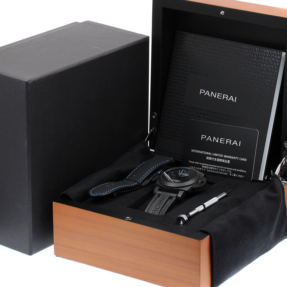パネライ PANERAI PAM01661 ルミノール マリーナ カーボテック スモールセコンド デイト 自動巻き メンズ 美品 箱・保証書付き_896589【中古】 パネライ PANERAI PAM01661 ルミノール マリーナ カーボテック スモールセコンド デイト 自動巻き メンズ 美品 箱・保証書付き_896589【中古】