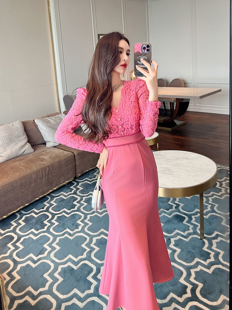 【JY.上品】 秋冬 レース ワンピース ドッキング マーメイド パーティードレス キャバ 着痩せ 大人 同窓会 披露宴 卒業式 結婚式 演奏会 ウェディング 二次会 【JY.上品】 秋冬 レース ワンピース ドッキング マーメイド パーティードレス キャバ 着痩せ 大人 同窓会 披露宴 卒業式 結婚式 演奏会 ウェディング 二次会