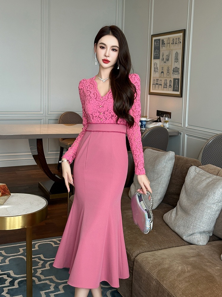 【JY.上品】 秋冬 レース ワンピース ドッキング マーメイド パーティードレス キャバ 着痩せ 大人 同窓会 披露宴 卒業式 結婚式 演奏会 ウェディング 二次会 【JY.上品】 秋冬 レース ワンピース ドッキング マーメイド パーティードレス キャバ 着痩せ 大人 同窓会 披露宴 卒業式 結婚式 演奏会 ウェディング 二次会