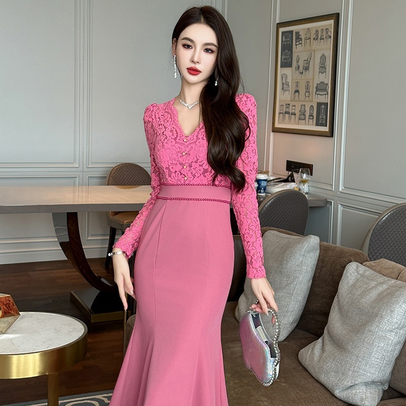 【JY.上品】 秋冬 レース ワンピース ドッキング マーメイド パーティードレス キャバ 着痩せ 大人 同窓会 披露宴 卒業式 結婚式 演奏会 ウェディング 二次会 【JY.上品】 秋冬 レース ワンピース ドッキング マーメイド パーティードレス キャバ 着痩せ 大人 同窓会 披露宴 卒業式 結婚式 演奏会 ウェディング 二次会