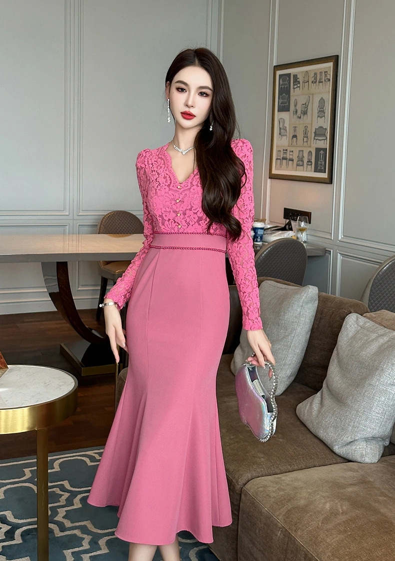 【JY.上品】 秋冬 レース ワンピース ドッキング マーメイド パーティードレス キャバ 着痩せ 大人 同窓会 披露宴 卒業式 結婚式 演奏会 ウェディング 二次会 【JY.上品】 秋冬 レース ワンピース ドッキング マーメイド パーティードレス キャバ 着痩せ 大人 同窓会 披露宴 卒業式 結婚式 演奏会 ウェディング 二次会