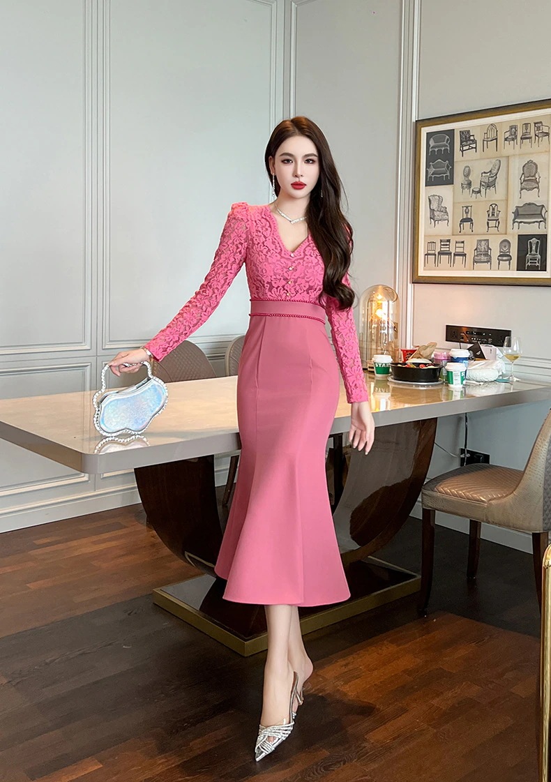 【JY.上品】 秋冬 レース ワンピース ドッキング マーメイド パーティードレス キャバ 着痩せ 大人 同窓会 披露宴 卒業式 結婚式 演奏会 ウェディング 二次会 【JY.上品】 秋冬 レース ワンピース ドッキング マーメイド パーティードレス キャバ 着痩せ 大人 同窓会 披露宴 卒業式 結婚式 演奏会 ウェディング 二次会