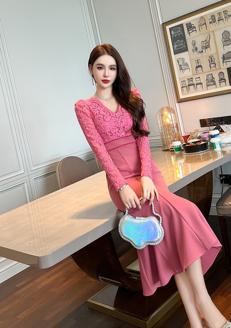 【JY.上品】 秋冬 レース ワンピース ドッキング マーメイド パーティードレス キャバ 着痩せ 大人 同窓会 披露宴 卒業式 結婚式 演奏会 ウェディング 二次会 【JY.上品】 秋冬 レース ワンピース ドッキング マーメイド パーティードレス キャバ 着痩せ 大人 同窓会 披露宴 卒業式 結婚式 演奏会 ウェディング 二次会