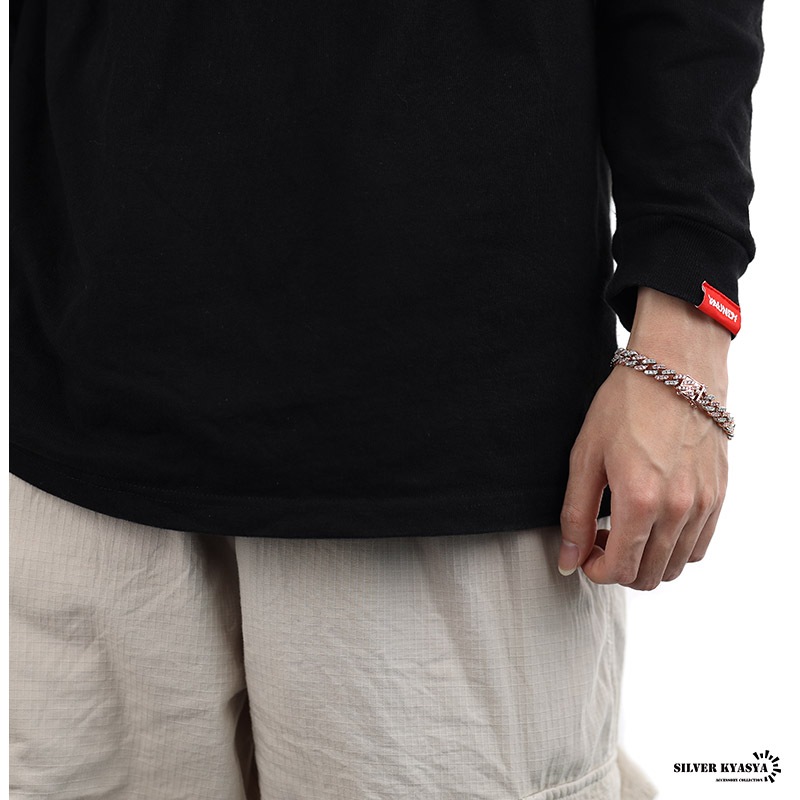 パヴェ喜平ブレスレット ローズゴールド [b355-rg-s]