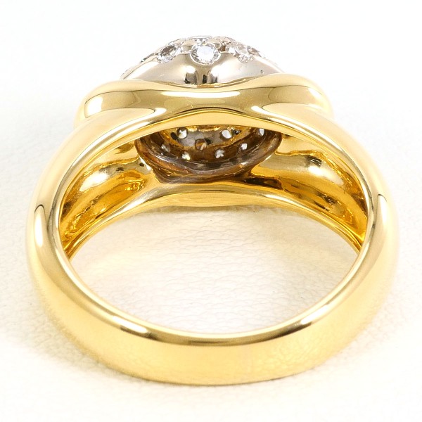 K18 18金 YGWG リング 指輪 11号 ダイヤ カード鑑別書 ジュエリー 中古 K18 18金 YGWG リング 指輪 11号 ダイヤ カード鑑別書 ジュエリー 中古