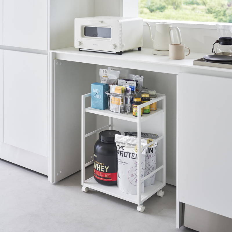 目隠しワゴン tower タワー キッチン ストッカー 収納棚 ランドセル デスク 整理棚 キャスター付 ホワイト 目隠しワゴン tower タワー キッチン ストッカー 収納棚 ランドセル デスク 整理棚 キャスター付 ホワイト