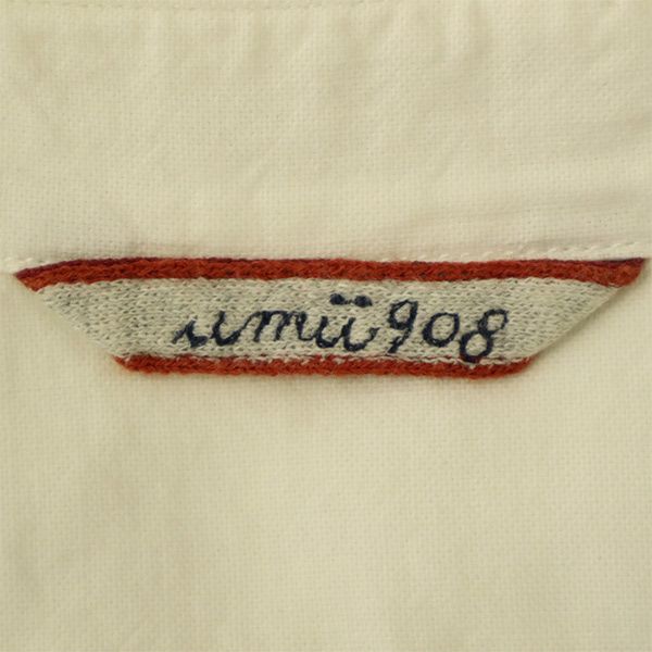 ウミ キューゼロハチ 日本製 長袖 シャツ 3 ホワイト Umii908 ブラウス レギュラーカラー 45RPM レディース