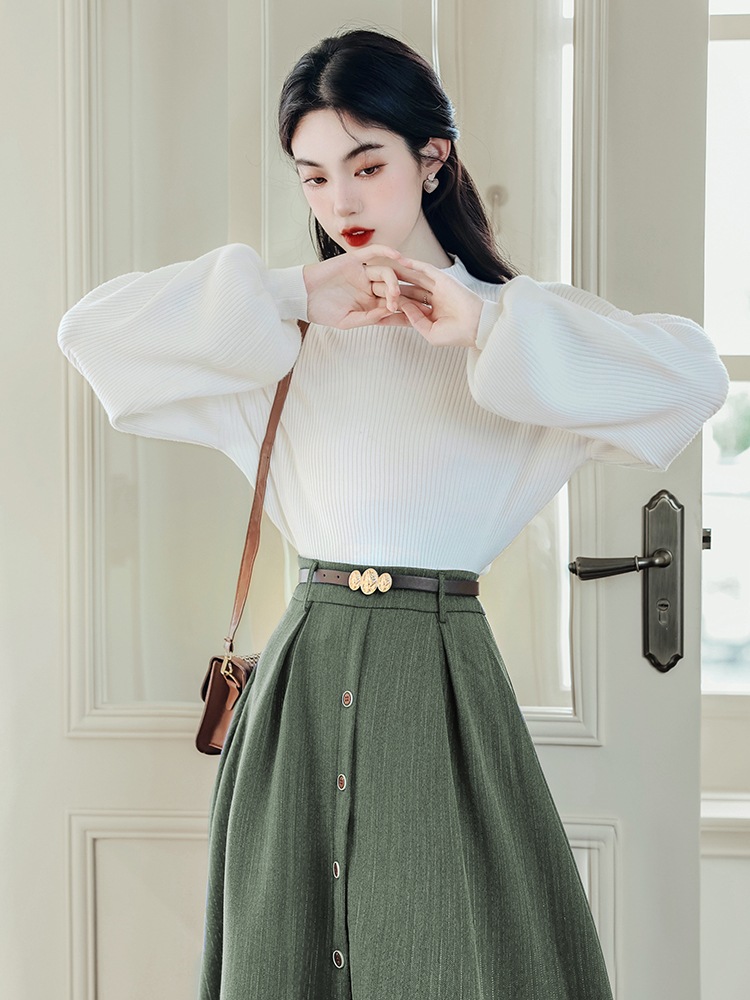 トップス ニットソー 長袖 ハイネック ボリューム袖 プルオーバー ミディアム丈 かわいい 大人可愛い きれいめ シンプル 上品 おしゃれ かっこいい カジュアル こなれ感 個性的 主役級 存在感 トップス ニットソー 長袖 ハイネック ボリューム袖 プルオーバー ミディアム丈 かわいい 大人可愛い きれいめ シンプル 上品 おしゃれ かっこいい カジュアル こなれ感 個性的 主役級 存在感