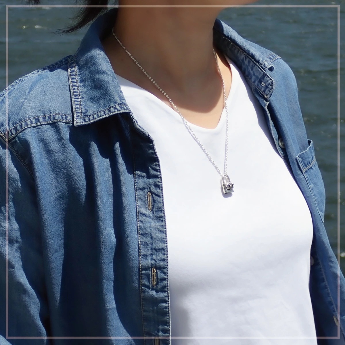 ネックレス レディース メンズ シルバー925 南京錠 パドロック 鍵 錠前 フルールドリス ネックレス レディース メンズ シルバー925 南京錠 パドロック 鍵 錠前 フルールドリス