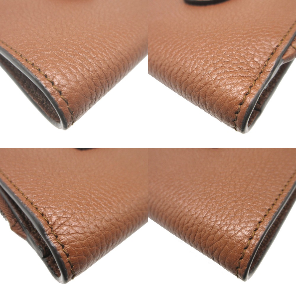 新品同様 バンブー ミディアムウォレット ダブルG 739498 二つ折り財布 レザー/レザー ブラウン 0504【中古】 ユニセックス 新品同様 バンブー ミディアムウォレット ダブルG 739498 二つ折り財布 レザー/レザー ブラウン 0504【中古】 ユニセックス