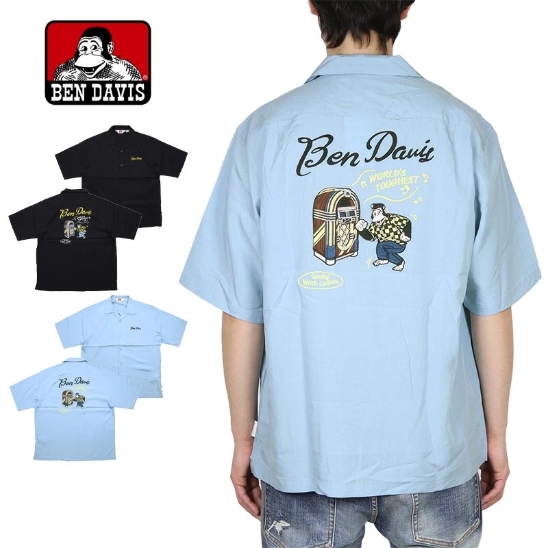 ベンデイビス BEN DAVIS シャツ 半袖シャツ 開襟シャツ メンズ レディース ブランド 大きいサイズ おしゃれ おすすめ 人気 JUNKEBOX O/C SHIRT T-25580033 be