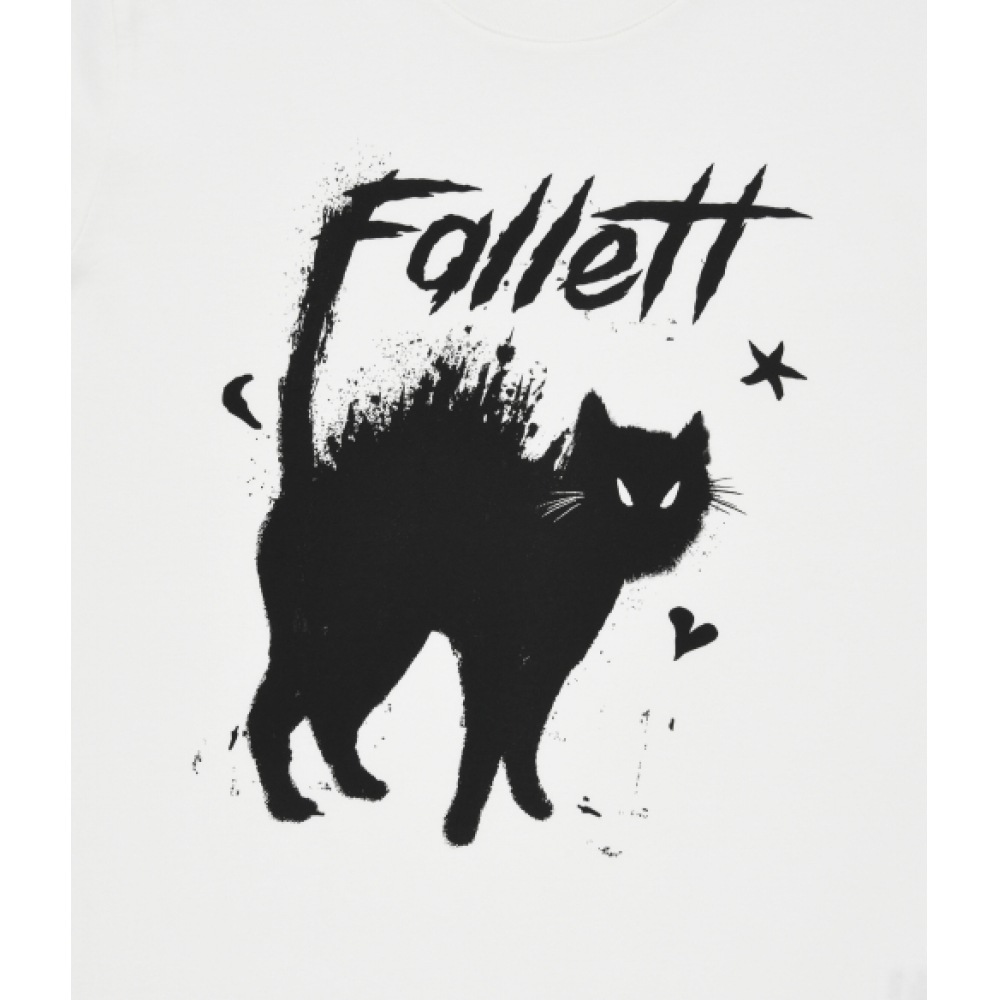 ファレットアナイイングキャットショートスリーブ T シャツホワイト ファレットアナイイングキャットショートスリーブ T シャツホワイト