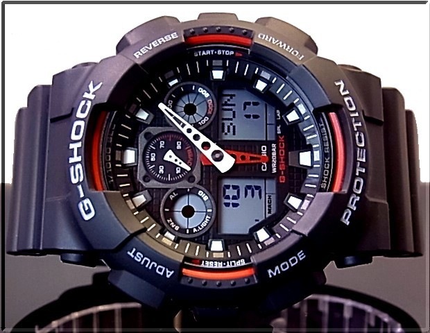 アナデジ メンズ腕時計 ブラック GA-100-1A4 海外モデル