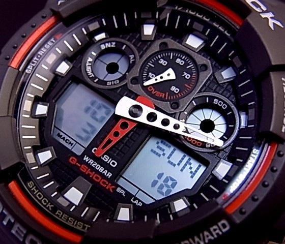アナデジ メンズ腕時計 ブラック GA-100-1A4 海外モデル