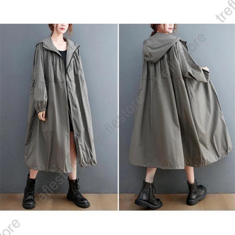 トレンチコート スプリングコート パーカー おしゃれ 羽織り レディース コート ロングコート 着痩せ 春 秋 カジュアル オシャレ ベーシック 春コート